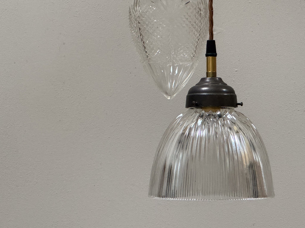 An Early 20th Century Holaphane Prismatic Pendant Lamp