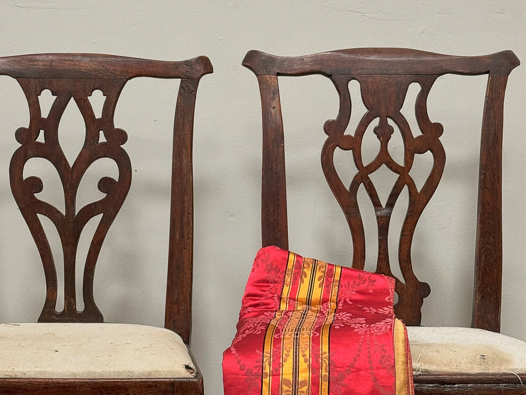 A Pair of Early George III Oak Chairs