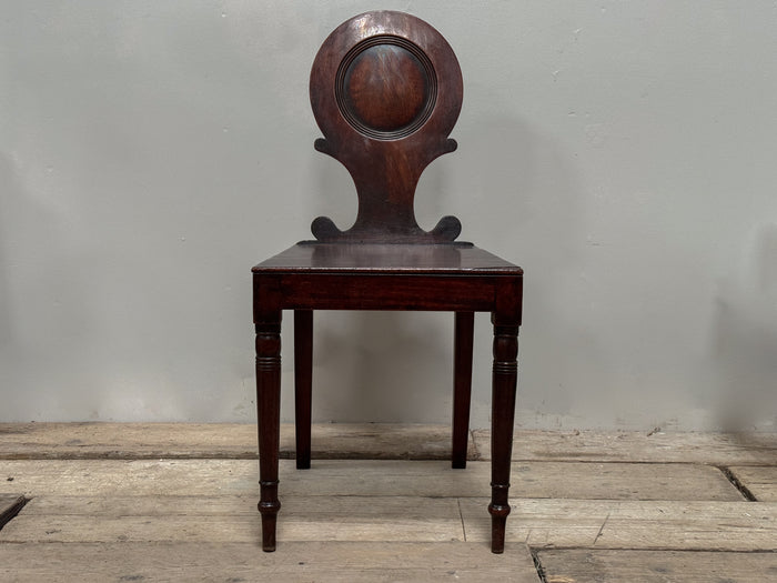 A Late Regency Mahogany Hall Chair