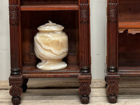 A Pair of Regency Mahogany Open Bookcases in the manner of George Bullock