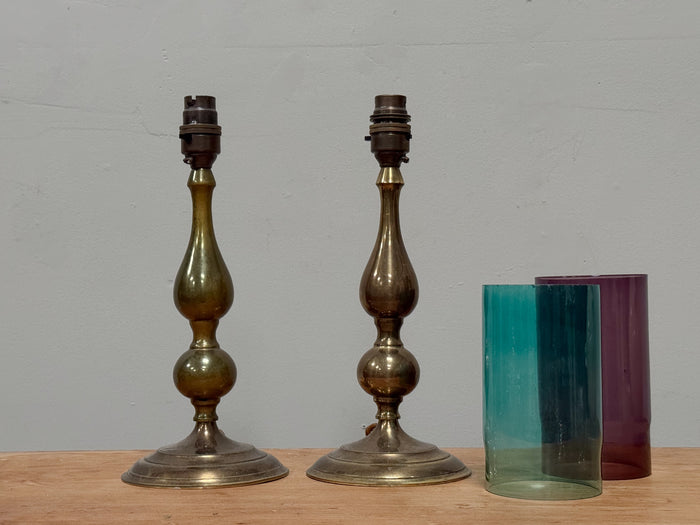 A Pair of Early 20th Century Brass Lamps