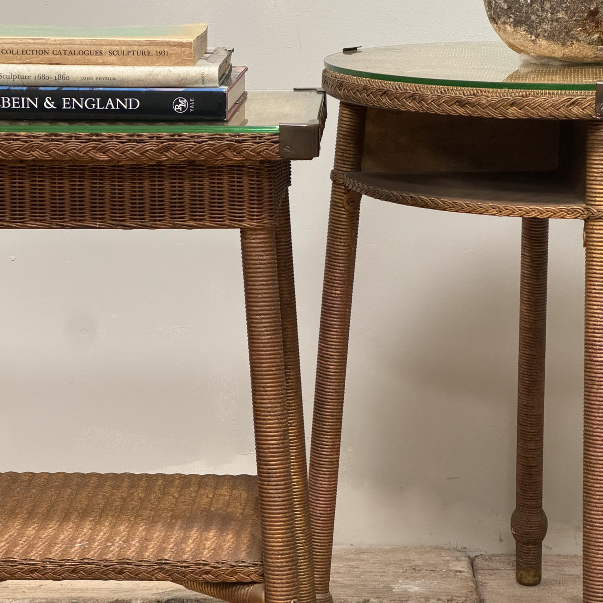 1930's Lloyd Loom Tables