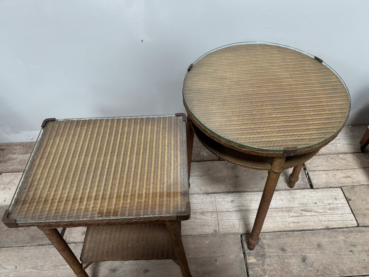 1930's Lloyd Loom Tables