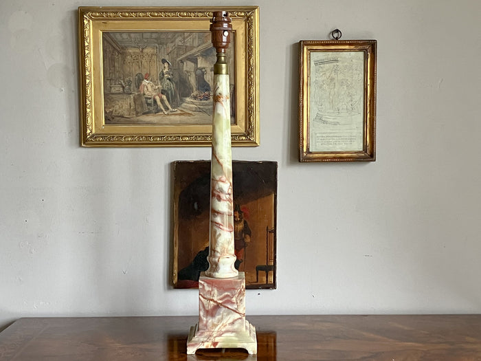 An Early 20th Century Italian Marble Lamp