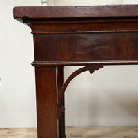 A Chippendale Period Mahogany Serving Table with Faux Marble Top