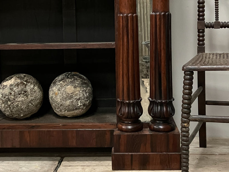 A Late Regency Rosewood Open Bookcase in the Manner of Bullock