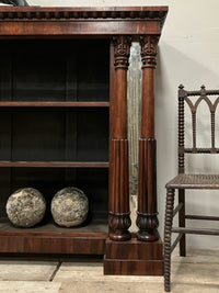 A Late Regency Rosewood Open Bookcase in the Manner of Bullock