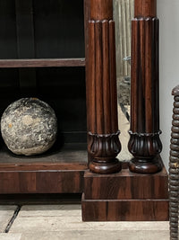 A Late Regency Rosewood Open Bookcase in the Manner of Bullock