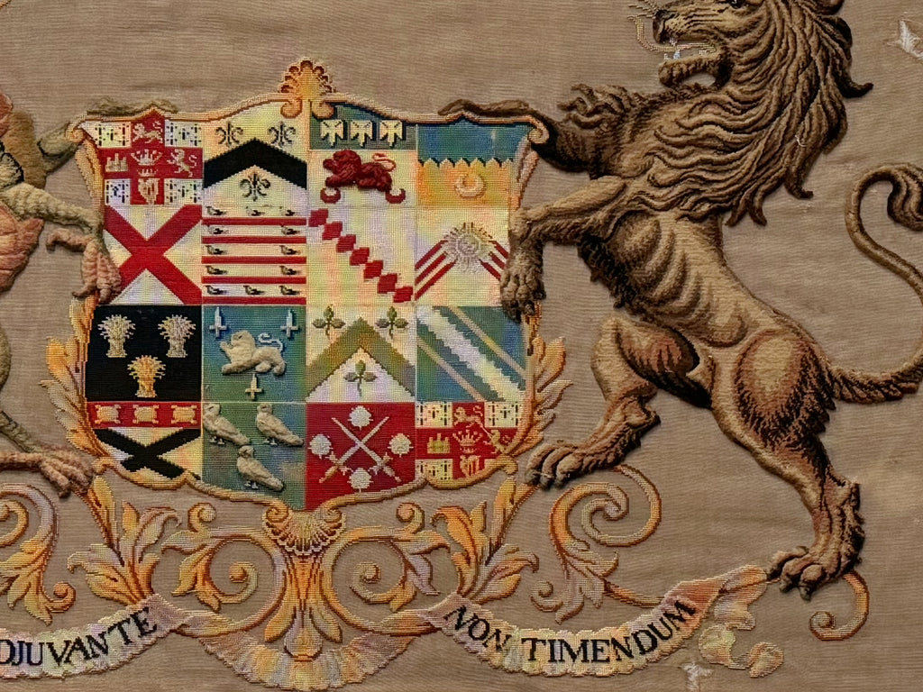 An Early 19th Century Needlepoint Armorial Crest