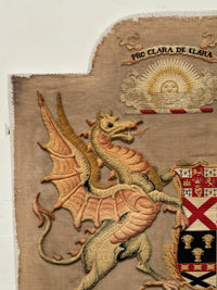 An Early 19th Century Needlepoint Armorial Crest