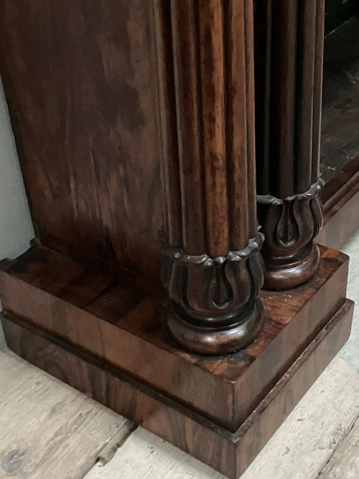 A Late Regency Rosewood Open Bookcase in the Manner of Bullock