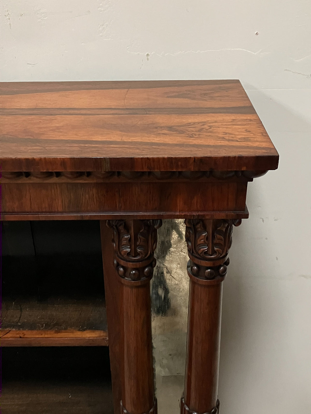 A Late Regency Rosewood Open Bookcase in the Manner of Bullock