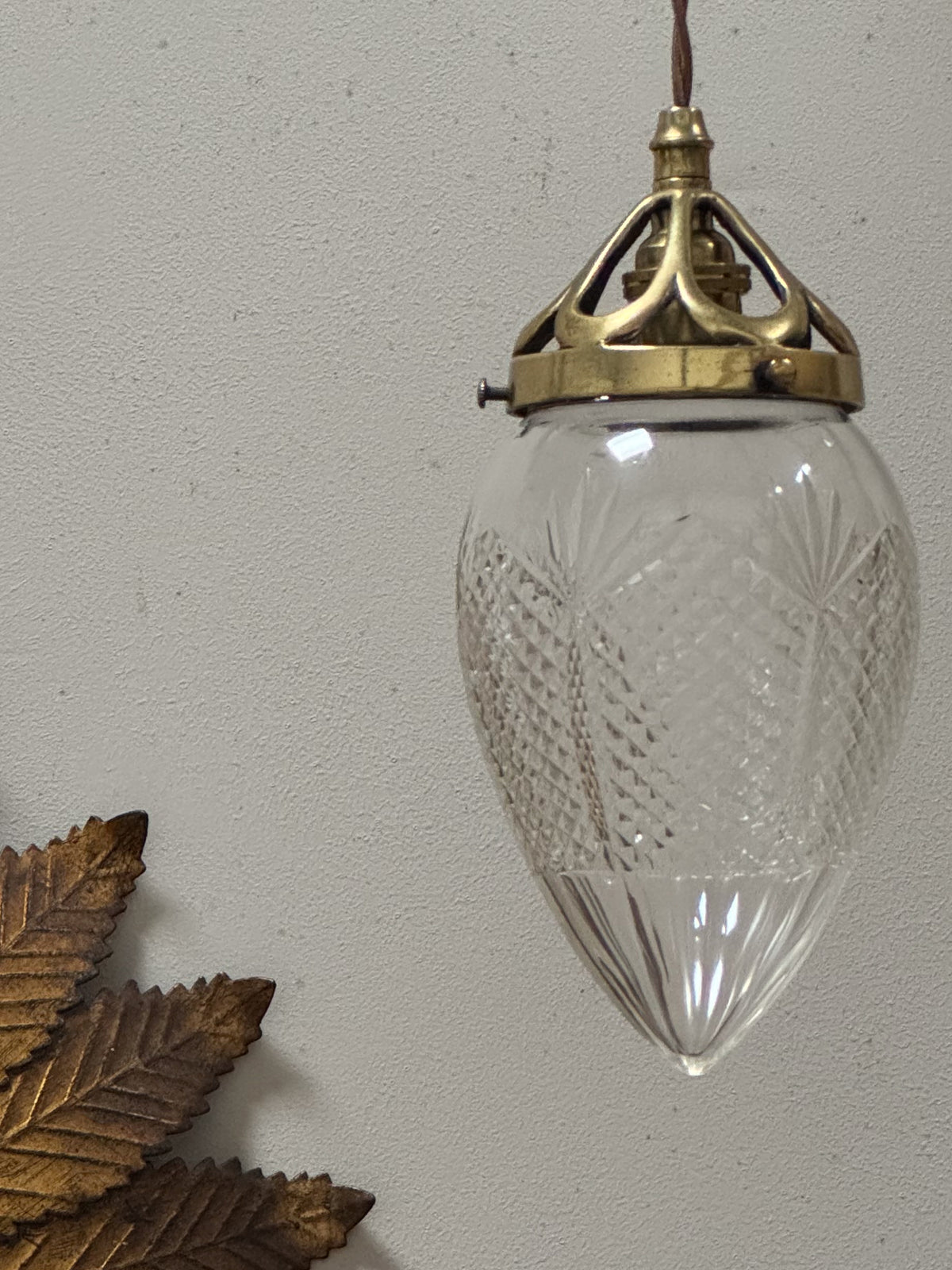 An Early 20th Century Glass Pendant Light