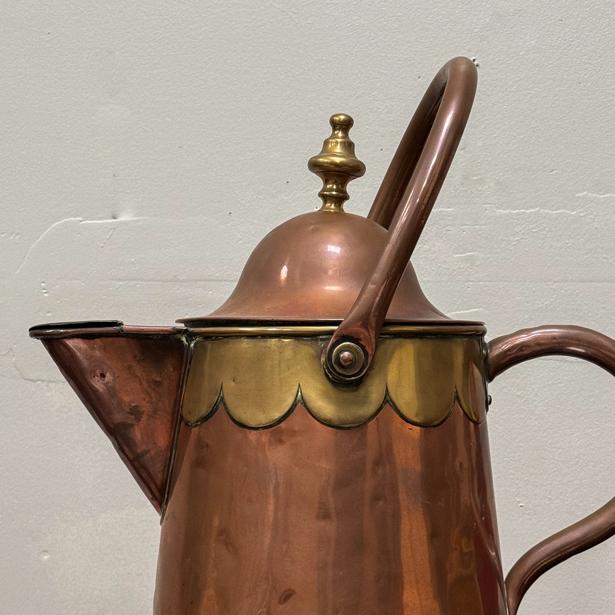 A Large Mid 19th Century Copper Jug