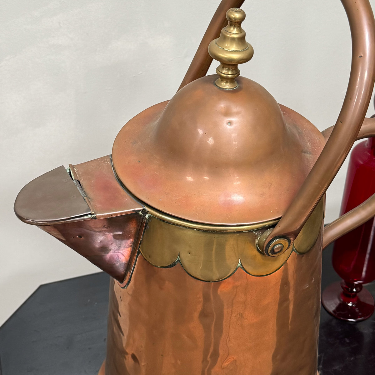 A Large Mid 19th Century Copper Jug