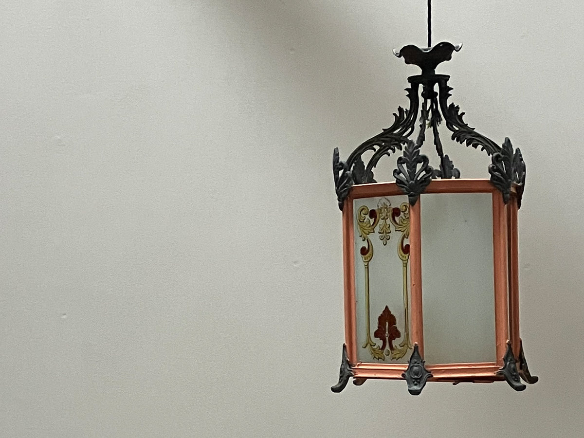 A 19th Century Hexagonal Hall Lantern