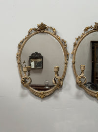 A Pair of Mid 19th Century Giltwood Girandole Mirrors