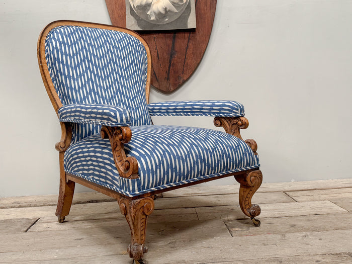 A Mid 19th Century Satin Birch Armchair