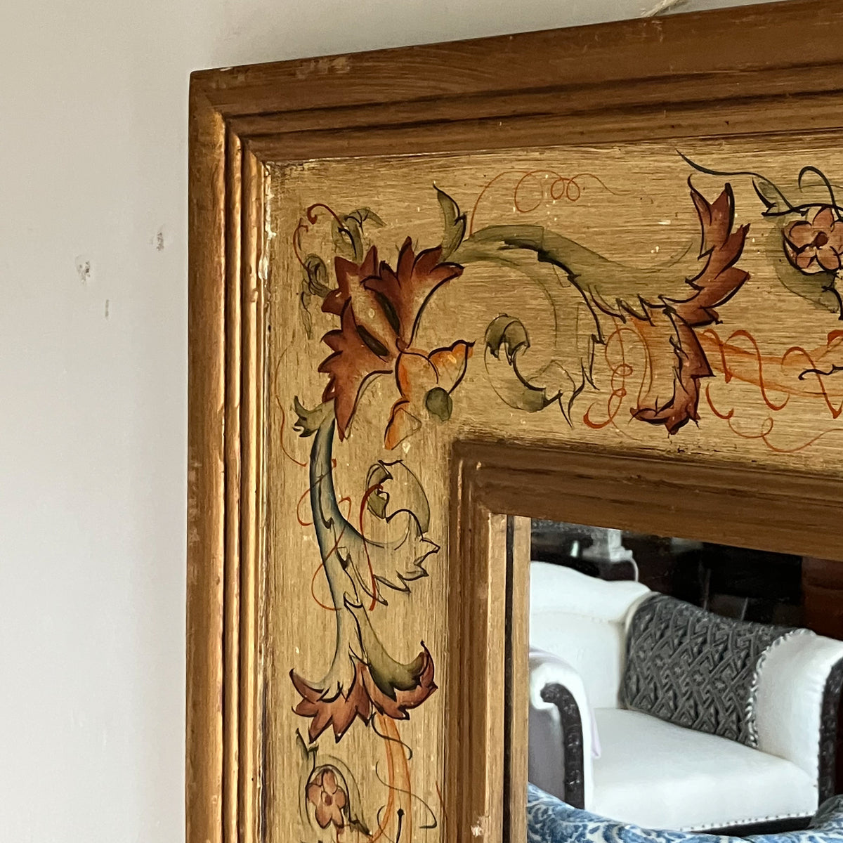 An Early 20th Century Painted Mirror