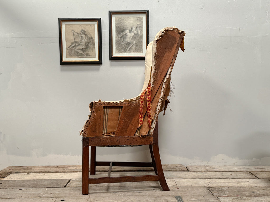 A George III Wingback Armchair