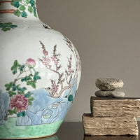 A Large 20th Century Chinese Famille Verte Vase