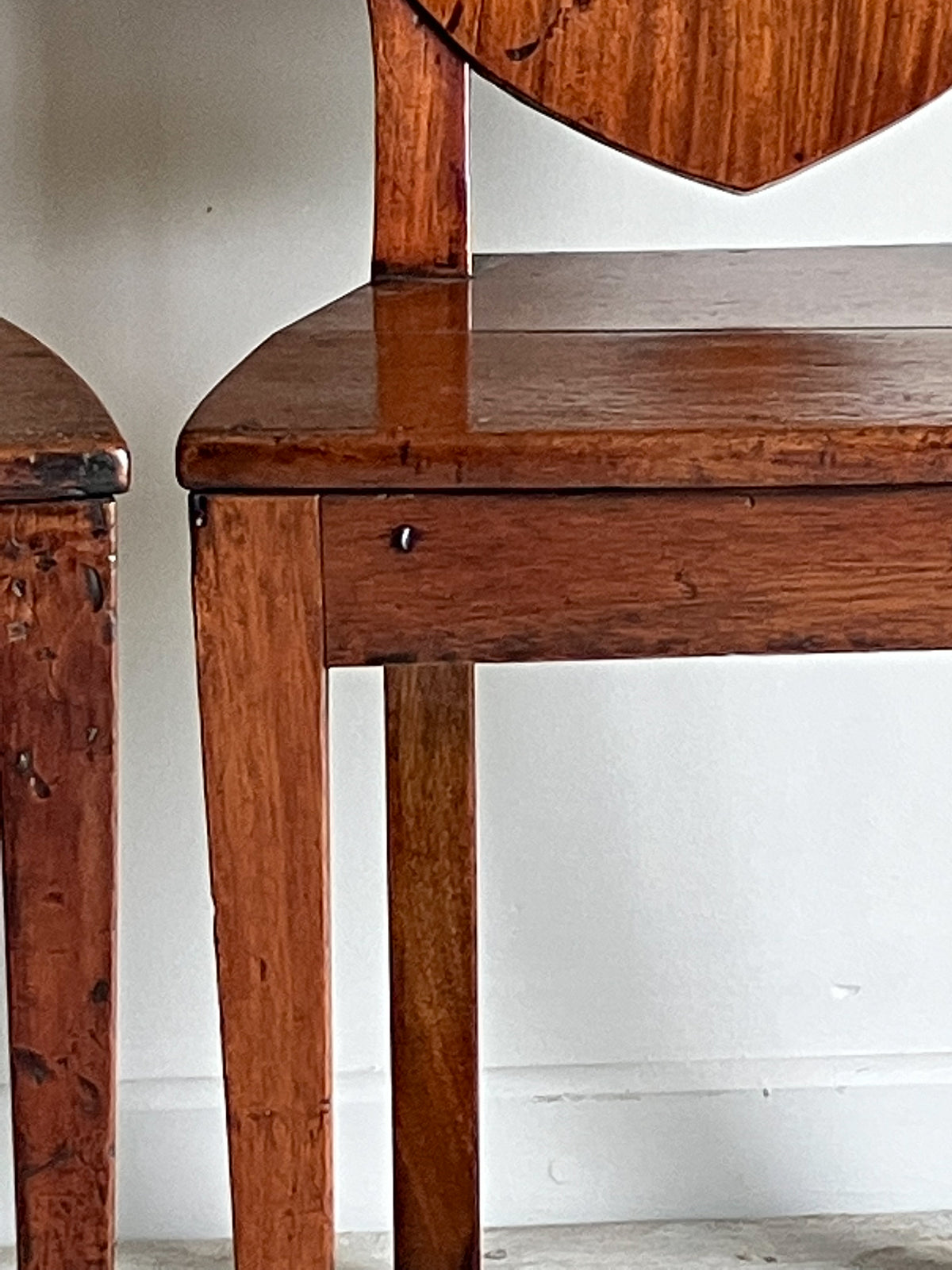 A Pair of George IV Mahogany Hall Chairs