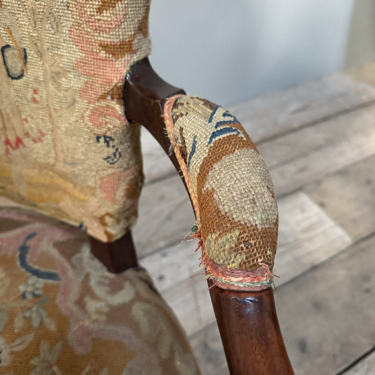 A George III Hepplewhite Mahogany Armchair