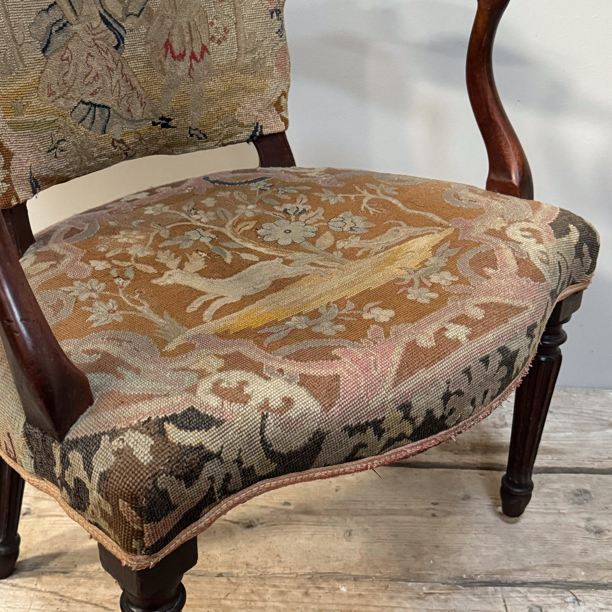 A George III Hepplewhite Mahogany Armchair