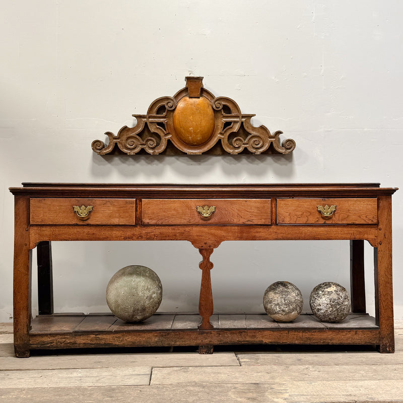 A George III Oak Pot Board Dresser Base