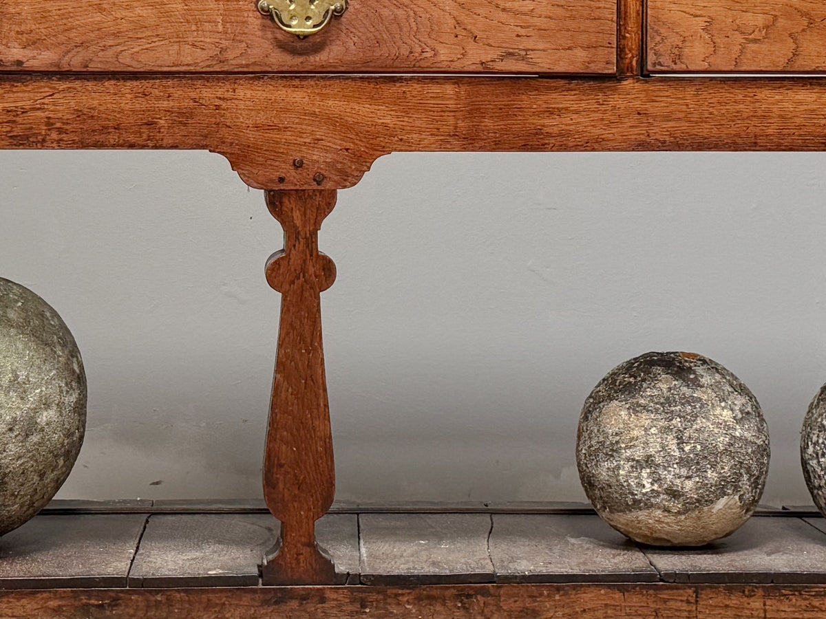 A George III Oak Pot Board Dresser Base