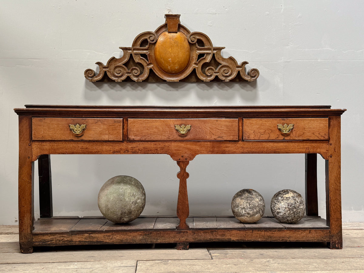 A George III Oak Pot Board Dresser Base