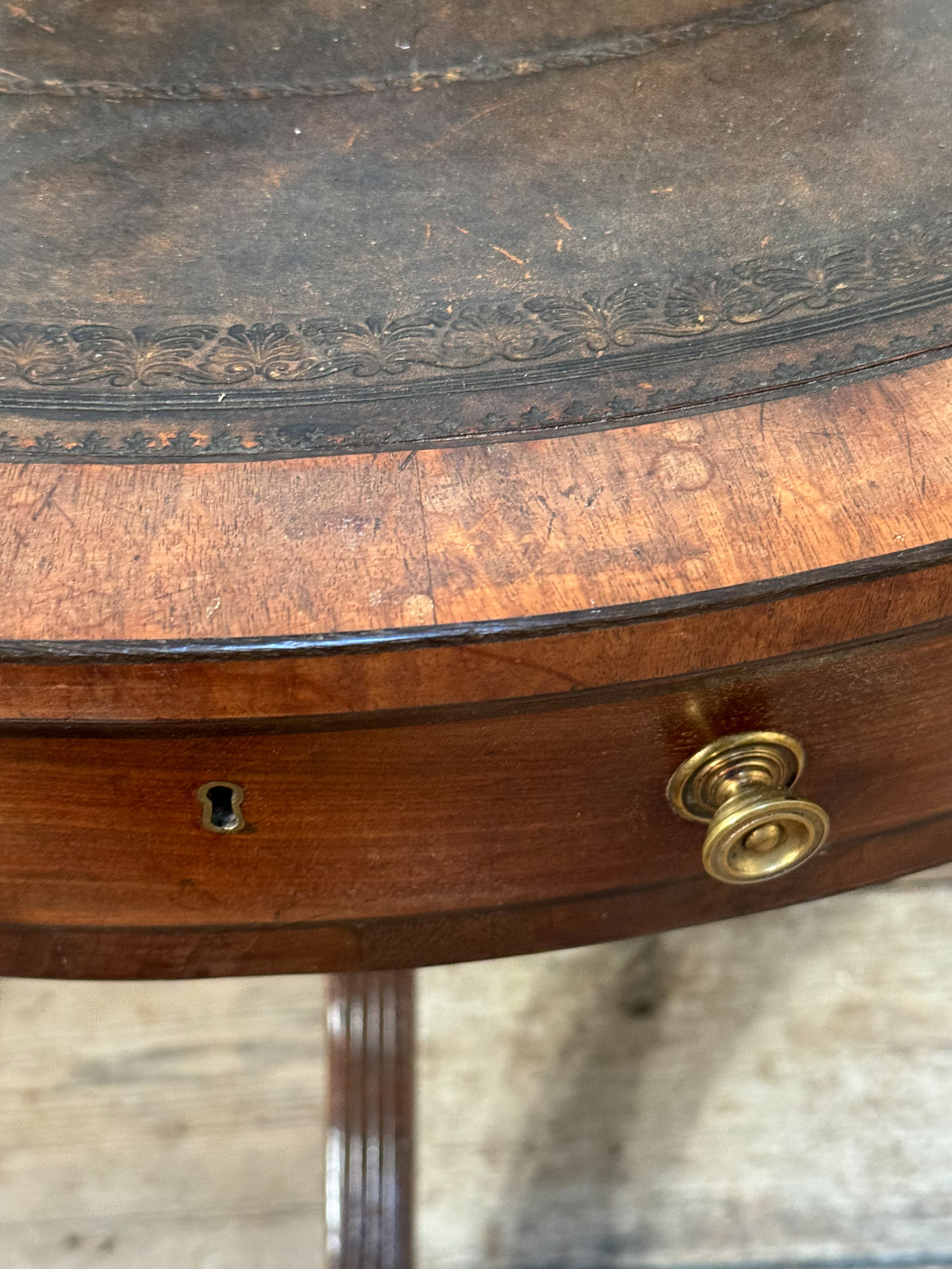 A George III Mahogany Drum Table