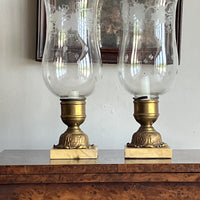 A Pair of Late 19th Century Hurricane Lamps