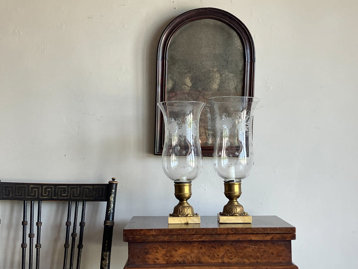 A Pair of Late 19th Century Hurricane Lamps