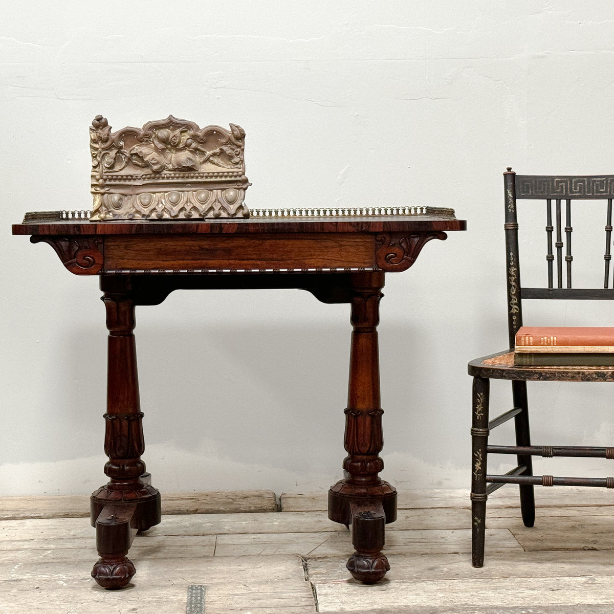 A Late Regency Rosewood Library Table