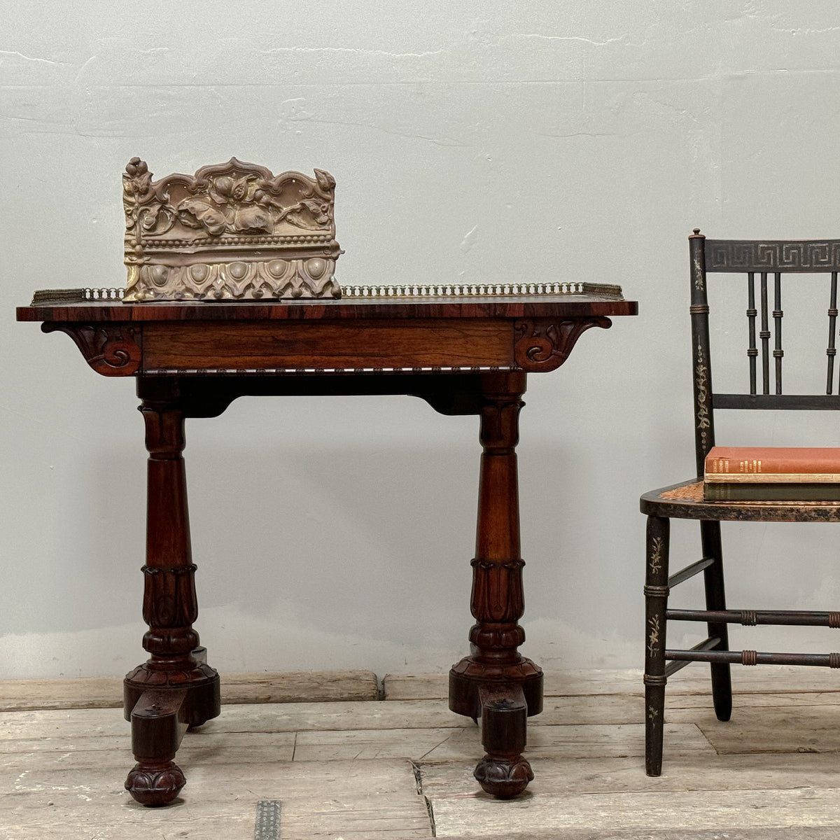 A Late Regency Rosewood Library Table