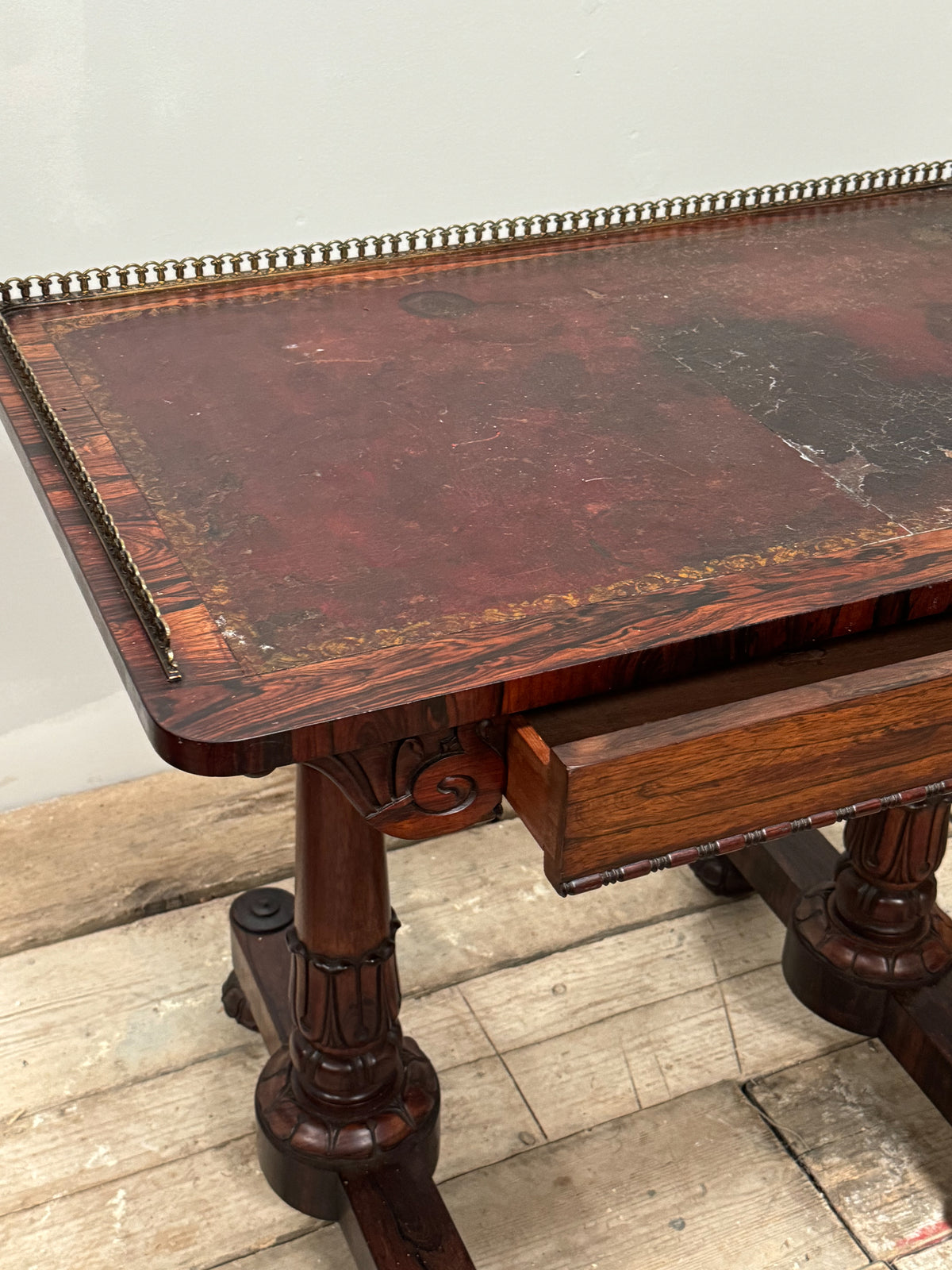 A Late Regency Rosewood Library Table