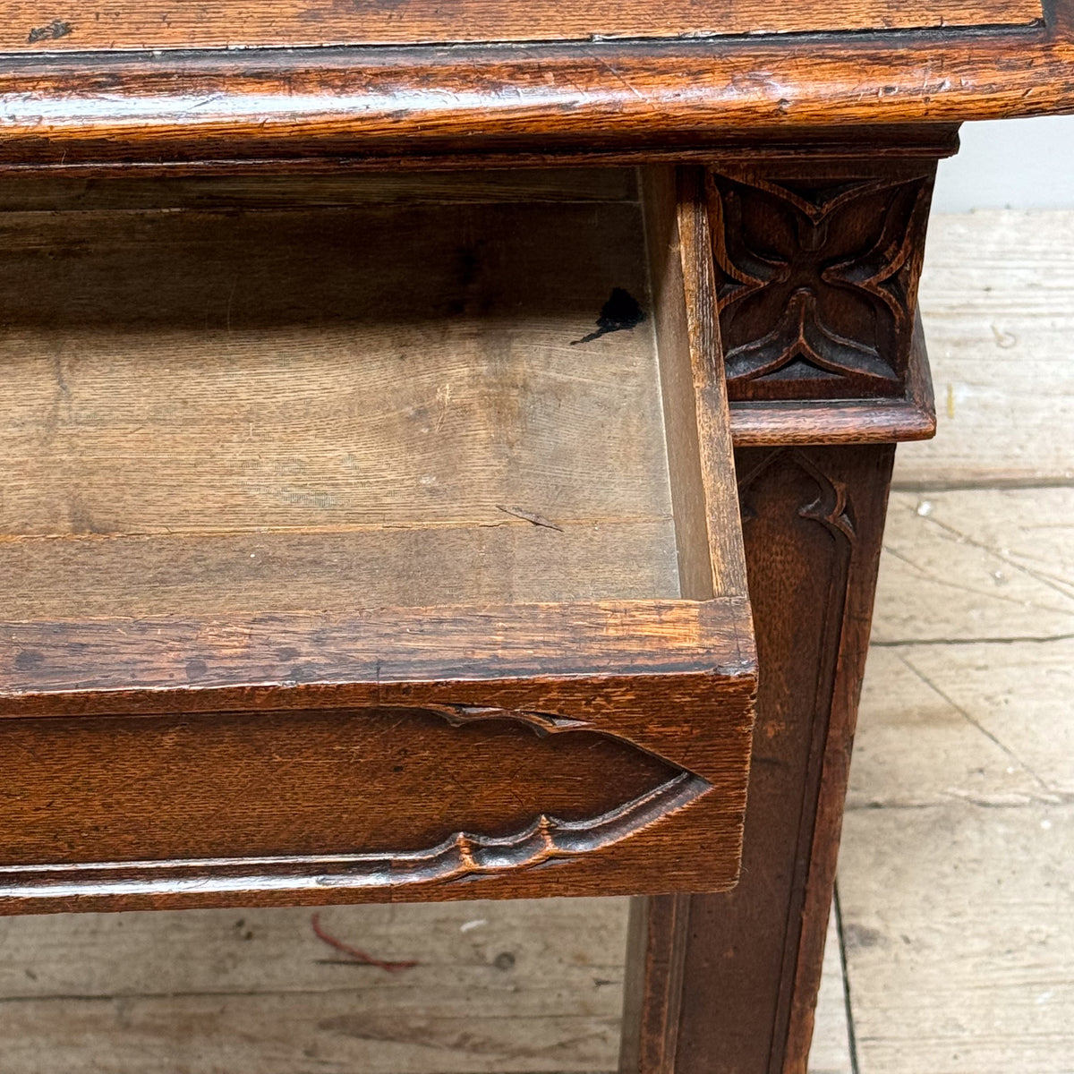 A Mid 19th Century Oak Console Table