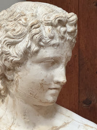 A Rare Plaster Bust of a Young Roman by Brugiotti