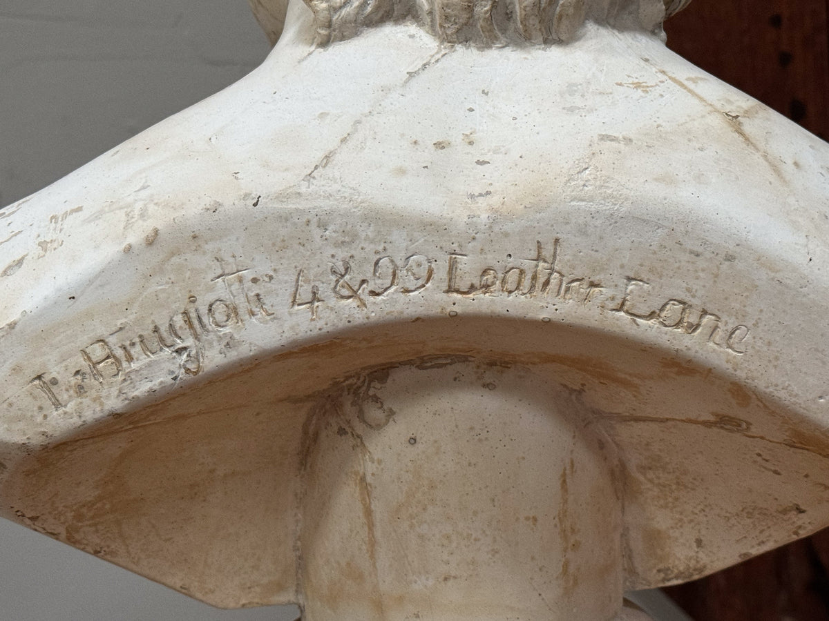 A Rare Plaster Bust of a Young Roman by Brugiotti