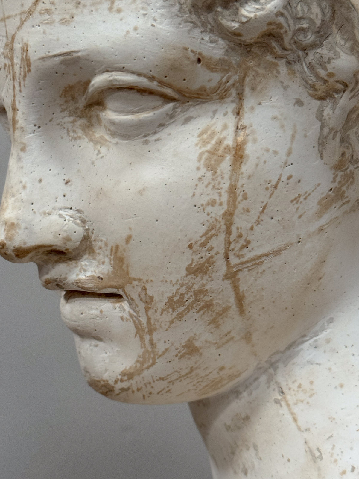 A Rare Plaster Bust of a Young Roman by Brugiotti