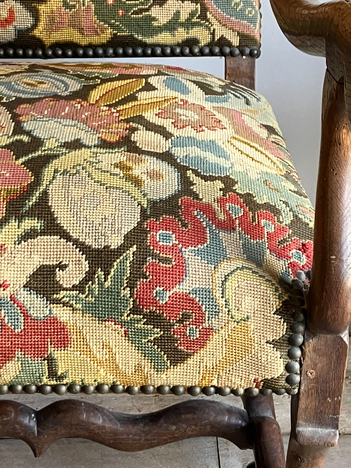 A Pair of 19th Century Os de Mouton Walnut Chairs