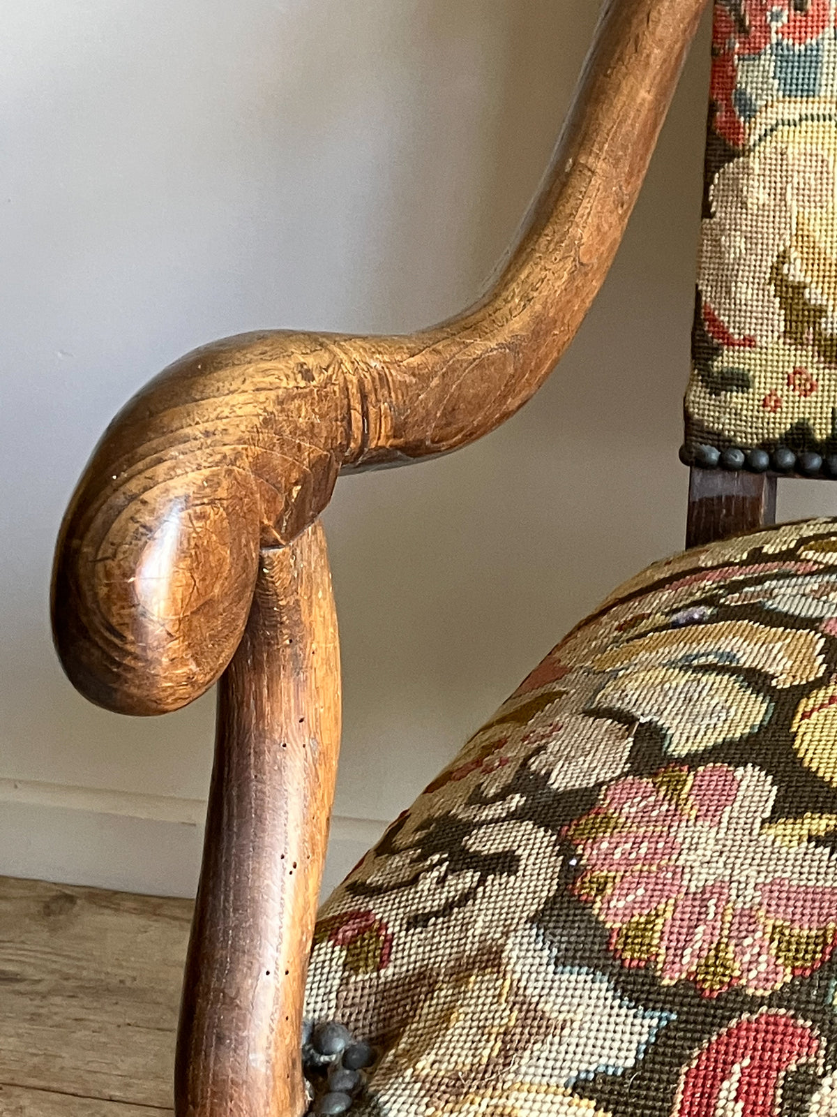 A Pair of 19th Century Os de Mouton Walnut Chairs