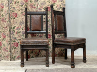 A Pair of 19th Century Oak Gothic Revival Side Chairs