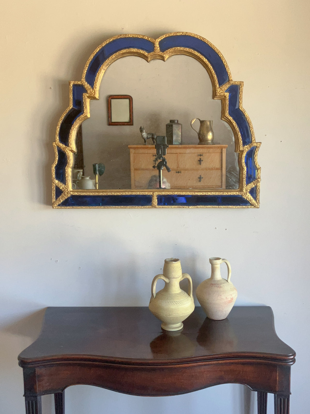 An 18th Century Queen Anne Style Overmantel Mirror