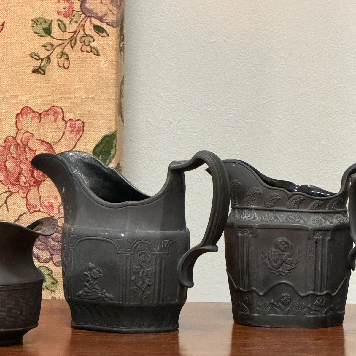 A Collection of Wedgwood Basalt Jasparware Jugs