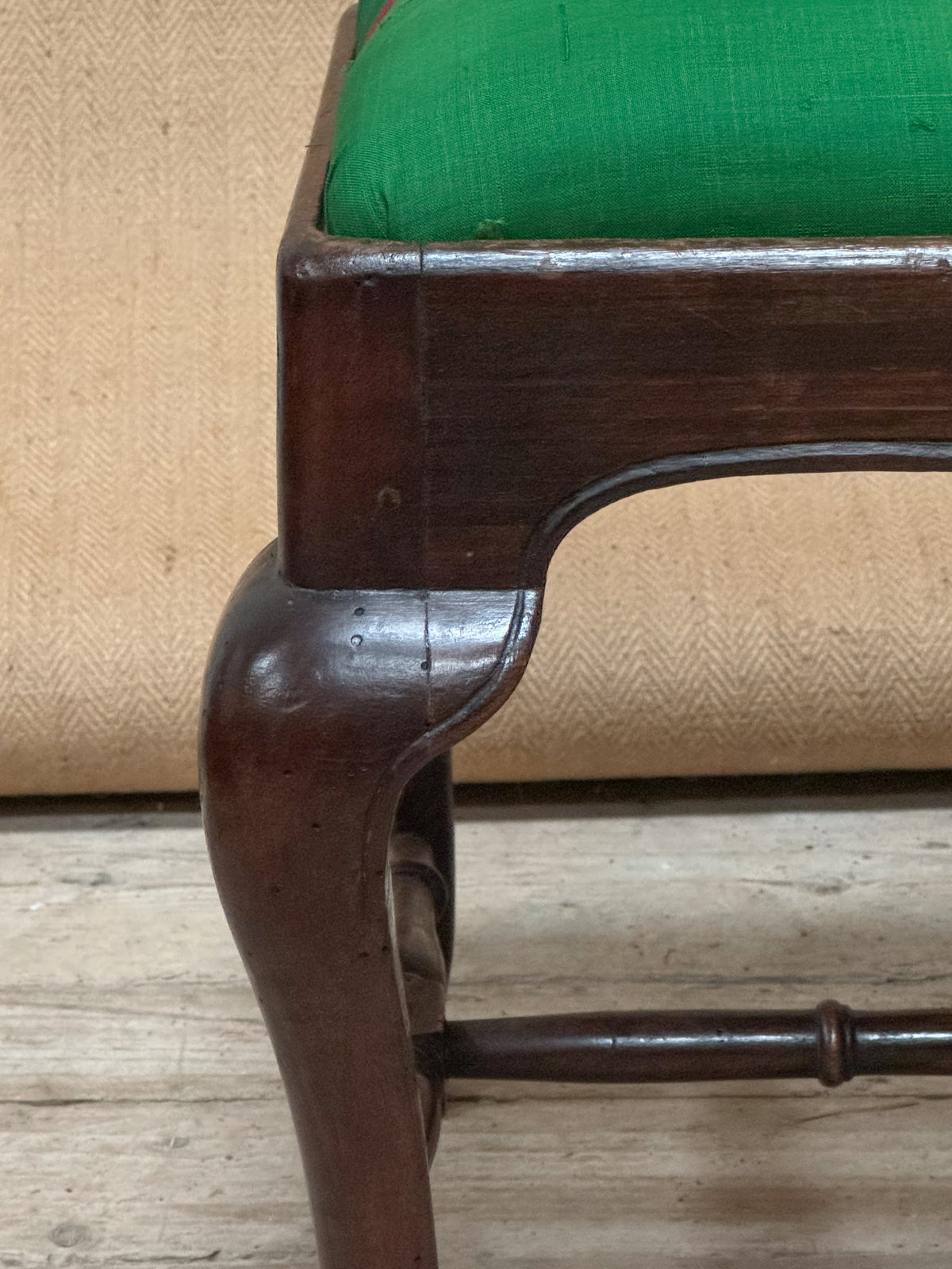 A Pair of 19th Century Queen Anne Style Walnut Stools