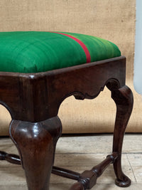 A Pair of 19th Century Queen Anne Style Walnut Stools