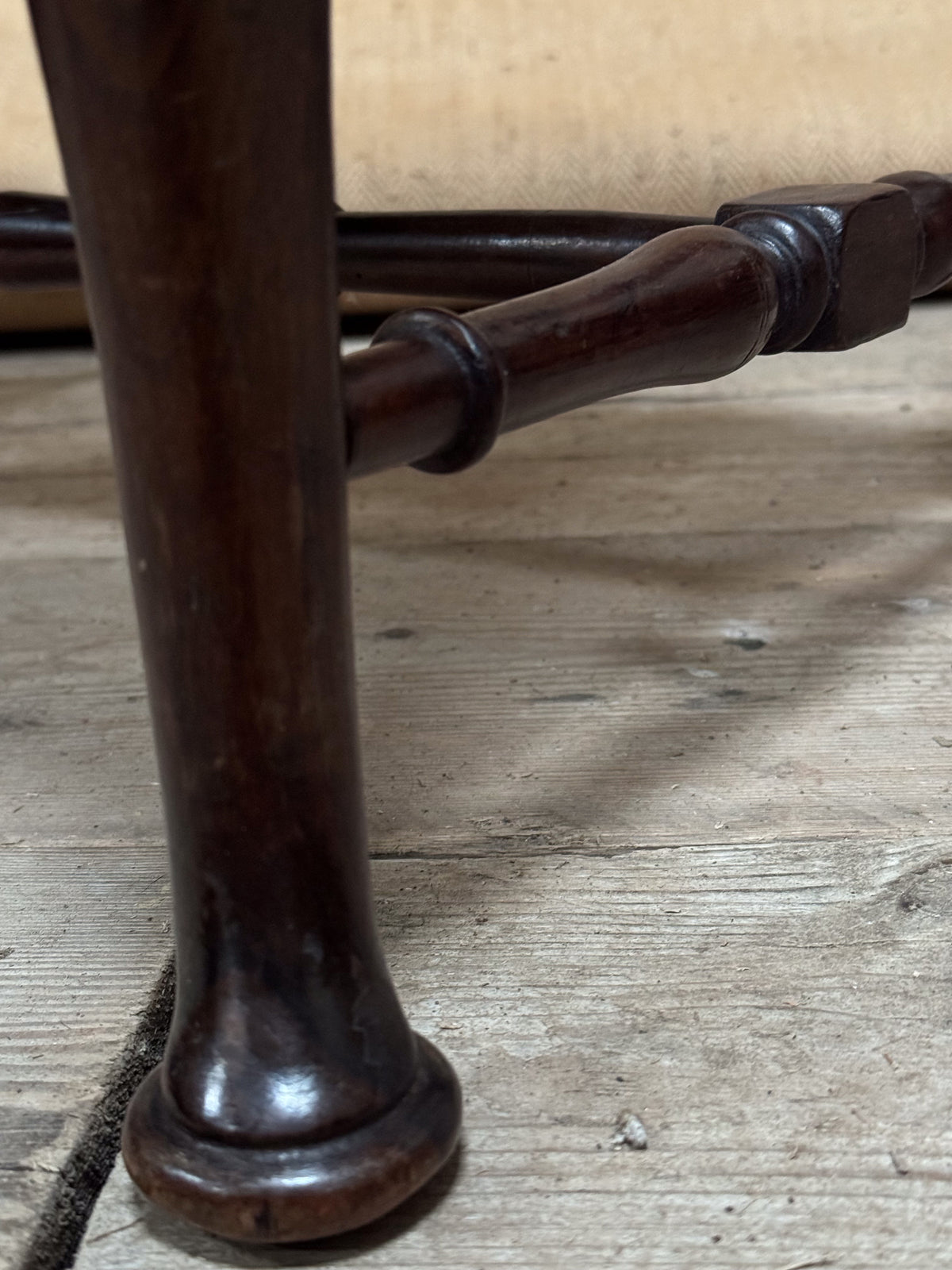 A Pair of 19th Century Queen Anne Style Walnut Stools