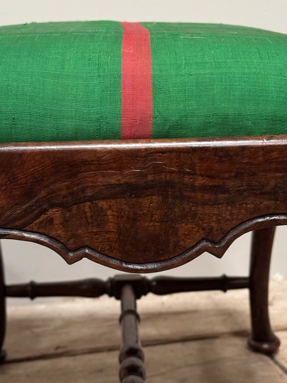 A Pair of 19th Century Queen Anne Style Walnut Stools